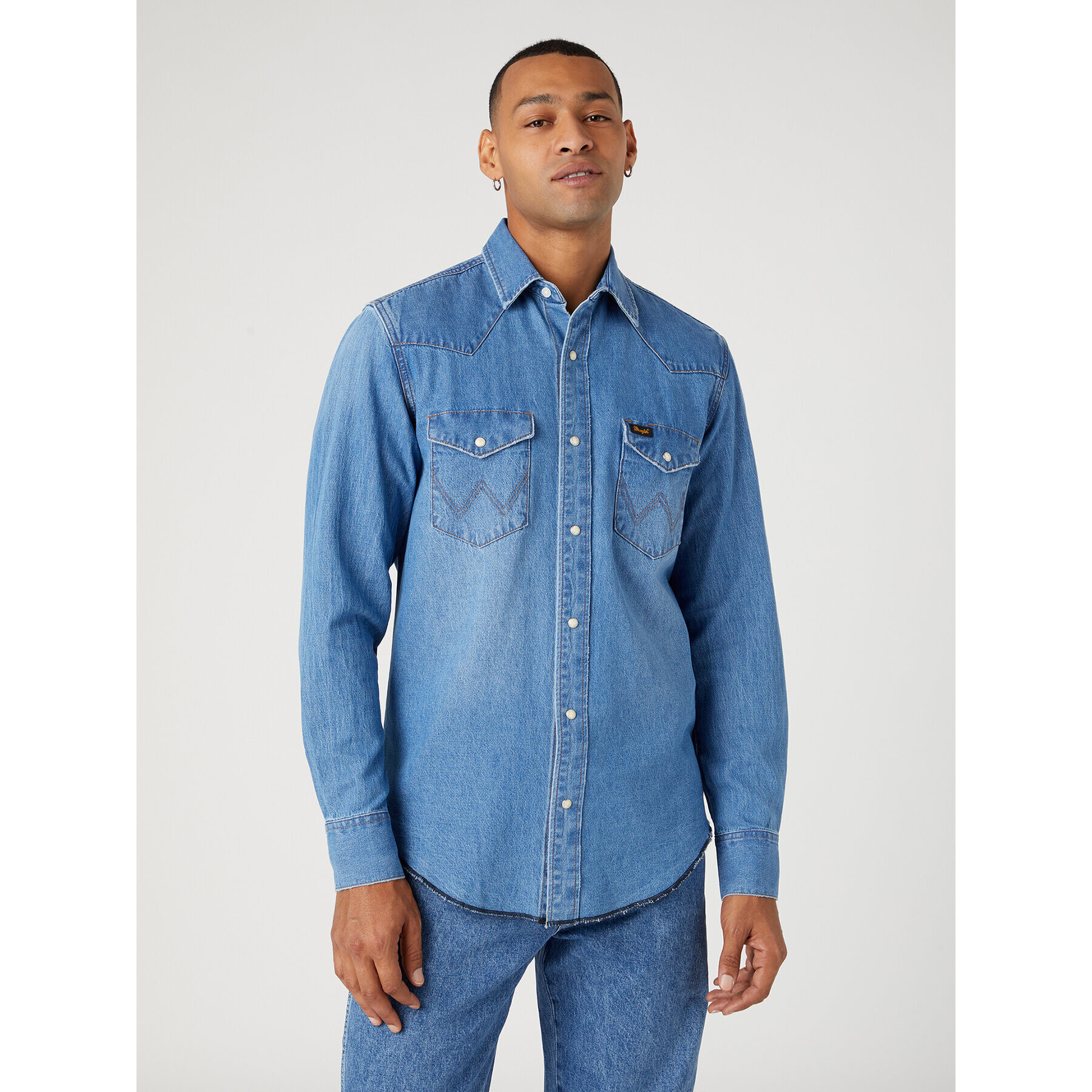 Wrangler Košile W5D1EM32F 112332226 Modrá Regular Fit - Pepit.cz