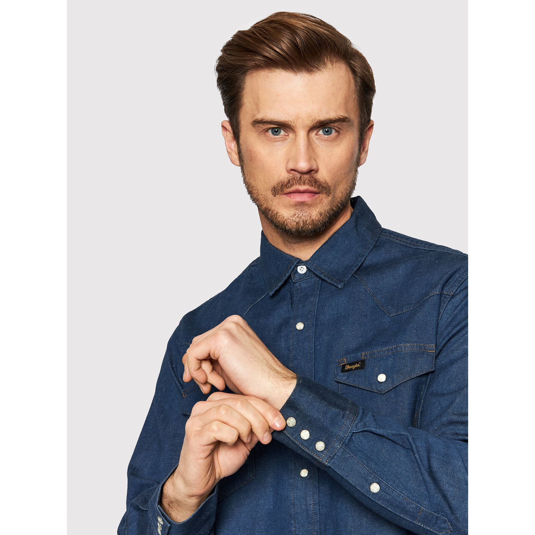 Wrangler Košile Workshirt W5D1BKH98 Tmavomodrá Regular Fit - Pepit.cz