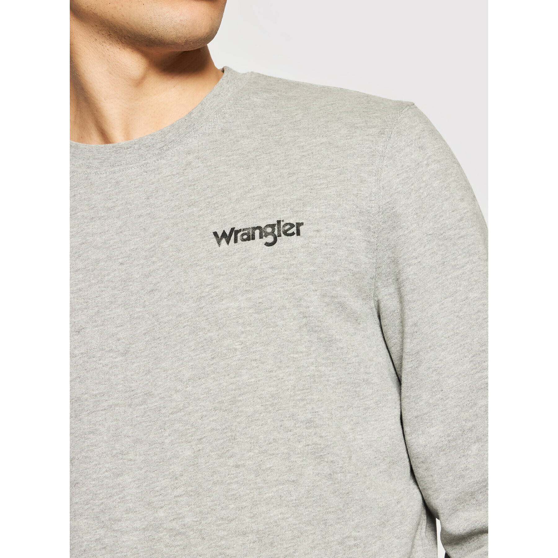 Wrangler Mikina Positive Vibes W6F6H1X37 Šedá Regular Fit - Pepit.cz