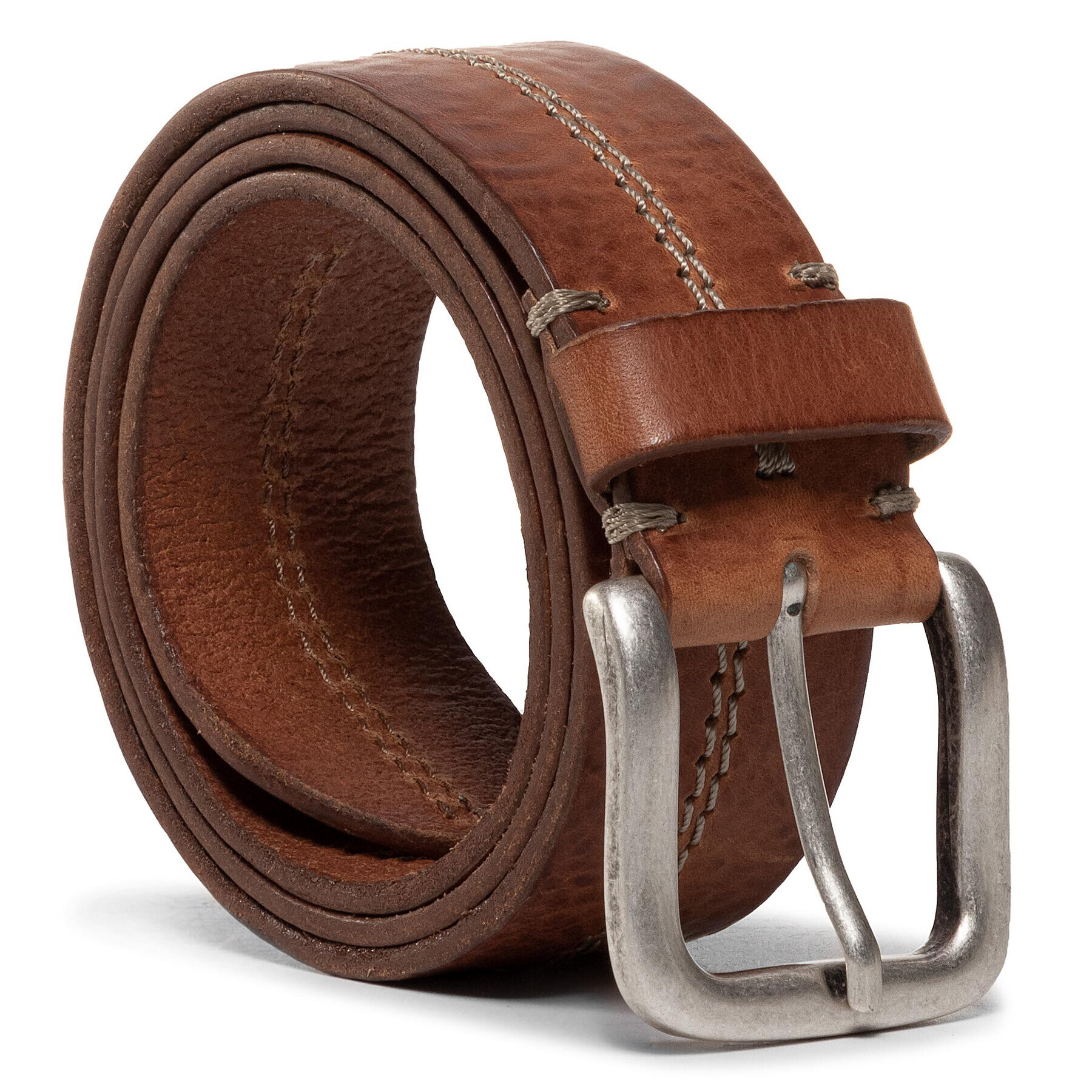 Wrangler Pánský pásek Double Stitch Belt W0C8U1X81 Hnědá - Pepit.cz