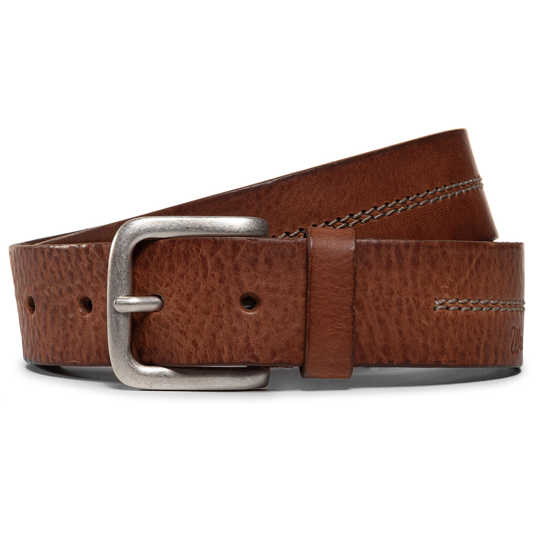 Wrangler Pánský pásek Double Stitch Belt W0C8U1X81 Hnědá - Pepit.cz