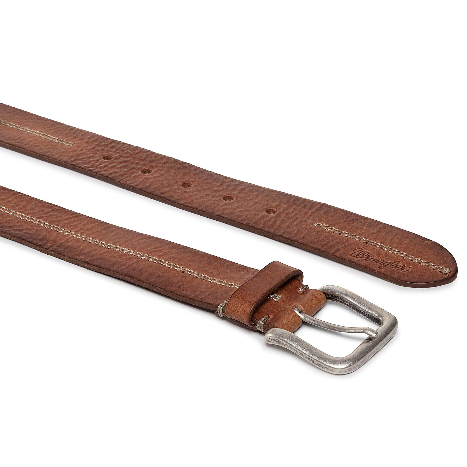 Wrangler Pánský pásek Double Stitch Belt W0C8U1X81 Hnědá - Pepit.cz