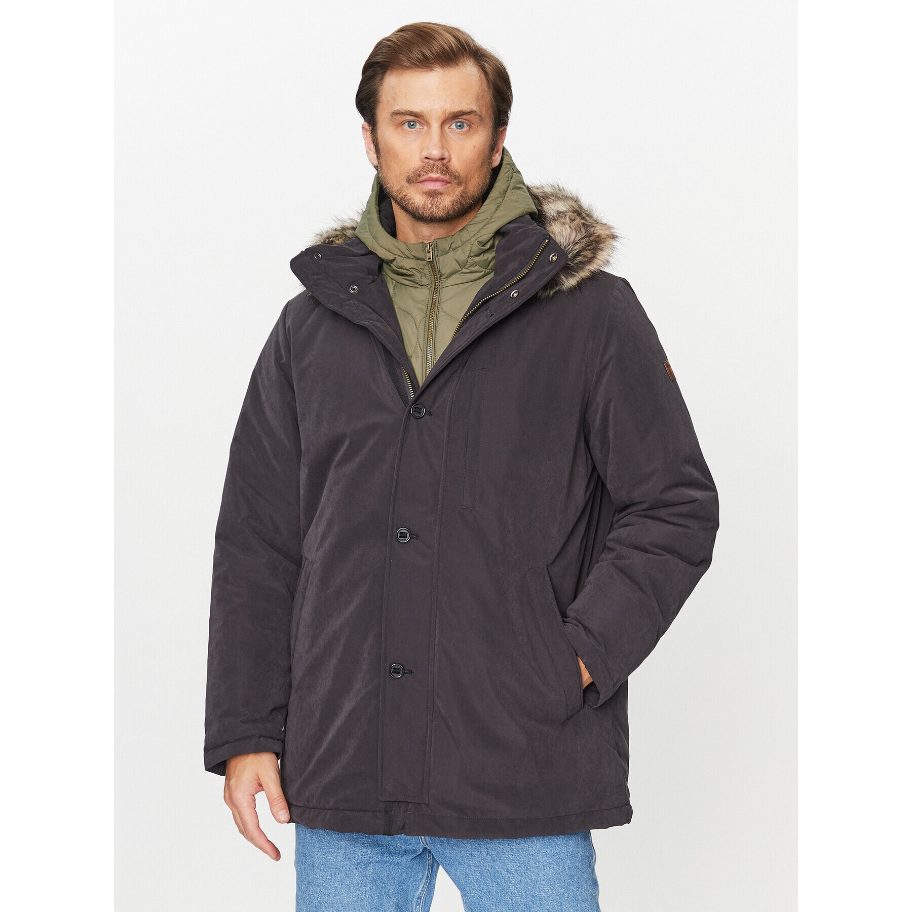 Wrangler Parka 112341094 Černá Relaxed Fit - Pepit.cz