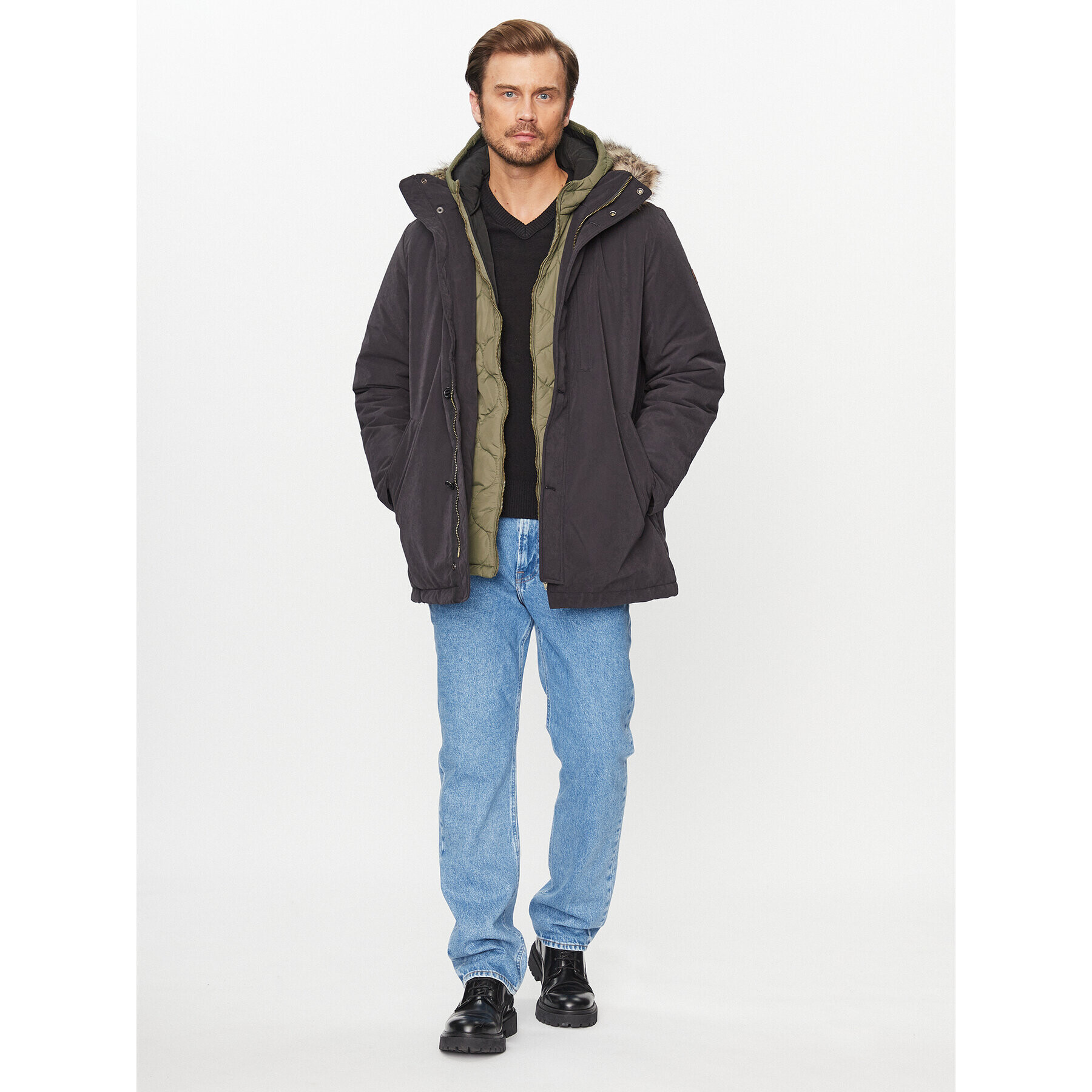 Wrangler Parka 112341094 Černá Relaxed Fit - Pepit.cz