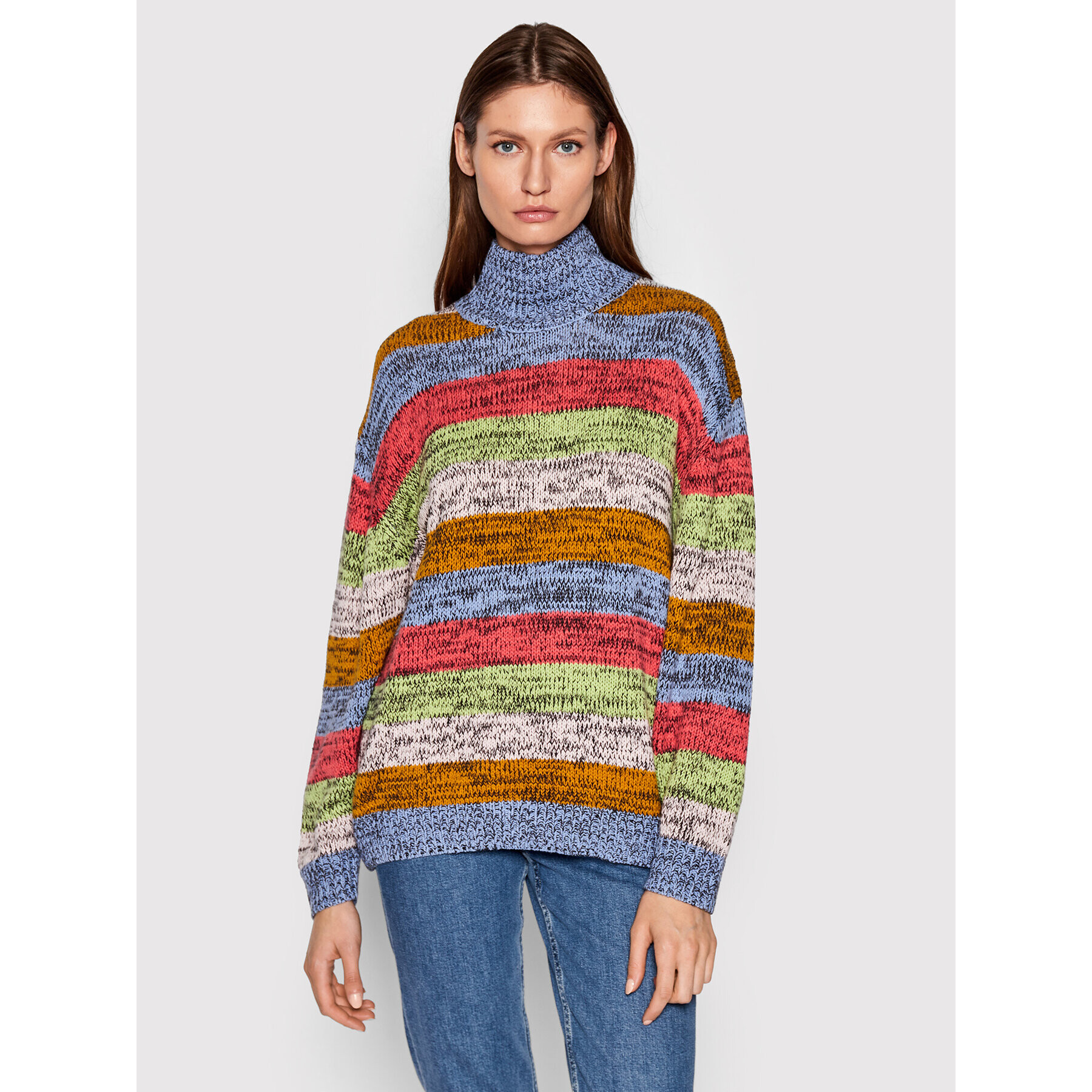 Wrangler Rolák Rainbow Knit W8P3PVXWG Barevná Relaxed Fit - Pepit.cz