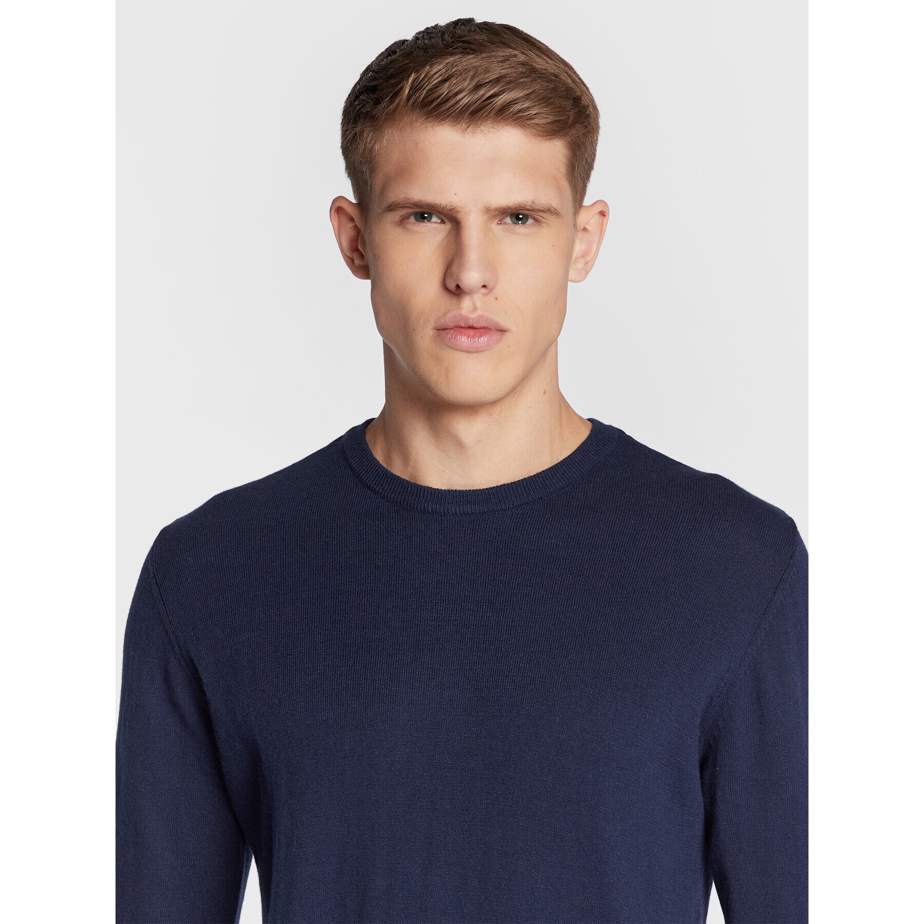 Wrangler Svetr Crewneck W8A02P114 Tmavomodrá Regular Fit - Pepit.cz