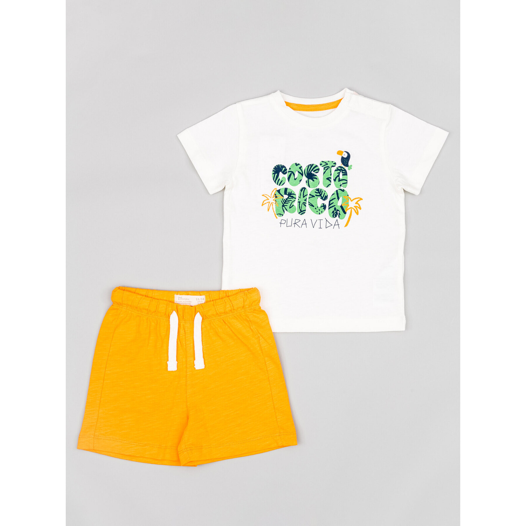 Zippy Sada T-shirt a šortky ZBBAP0602 23004 Oranžová Regular Fit - Pepit.cz