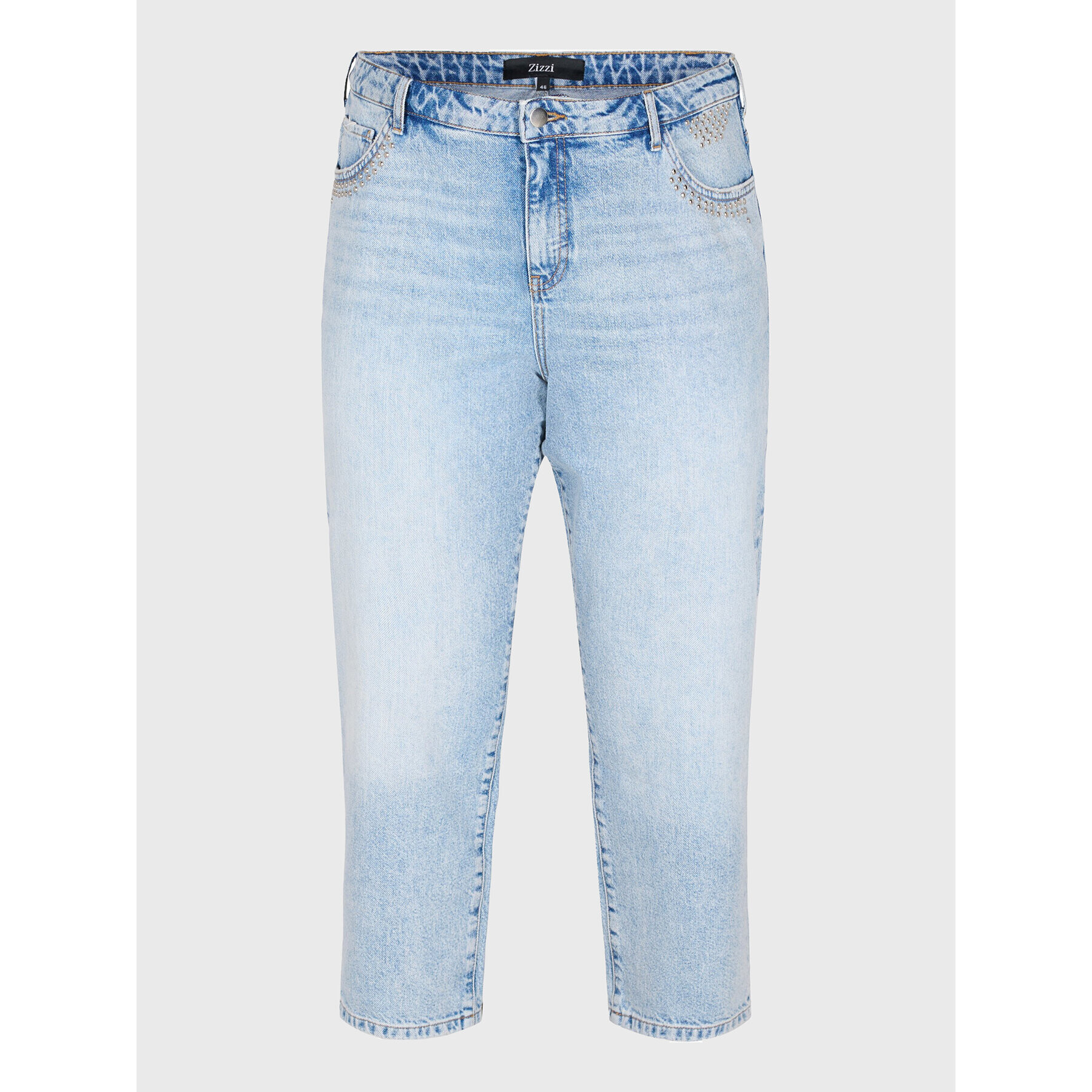 Zizzi Jeansy J10952A Modrá Straight Fit - Pepit.cz