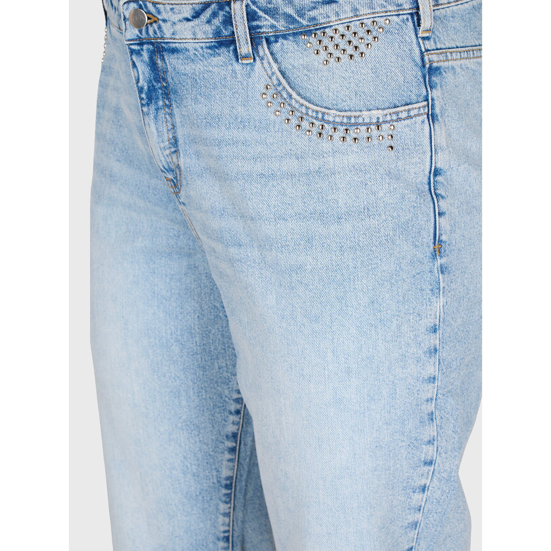 Zizzi Jeansy J10952A Modrá Straight Fit - Pepit.cz