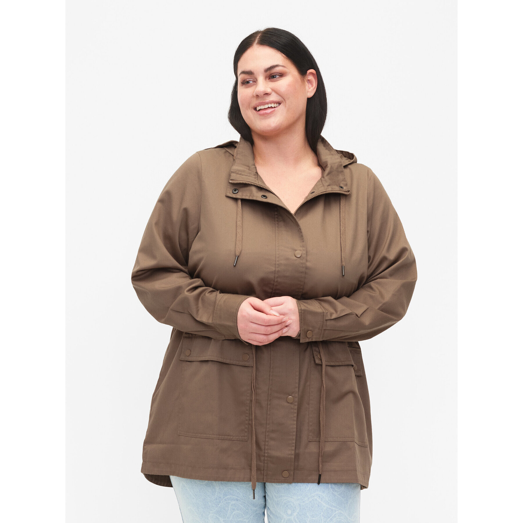 Zizzi Parka M52606G Hnědá Regular Fit - Pepit.cz