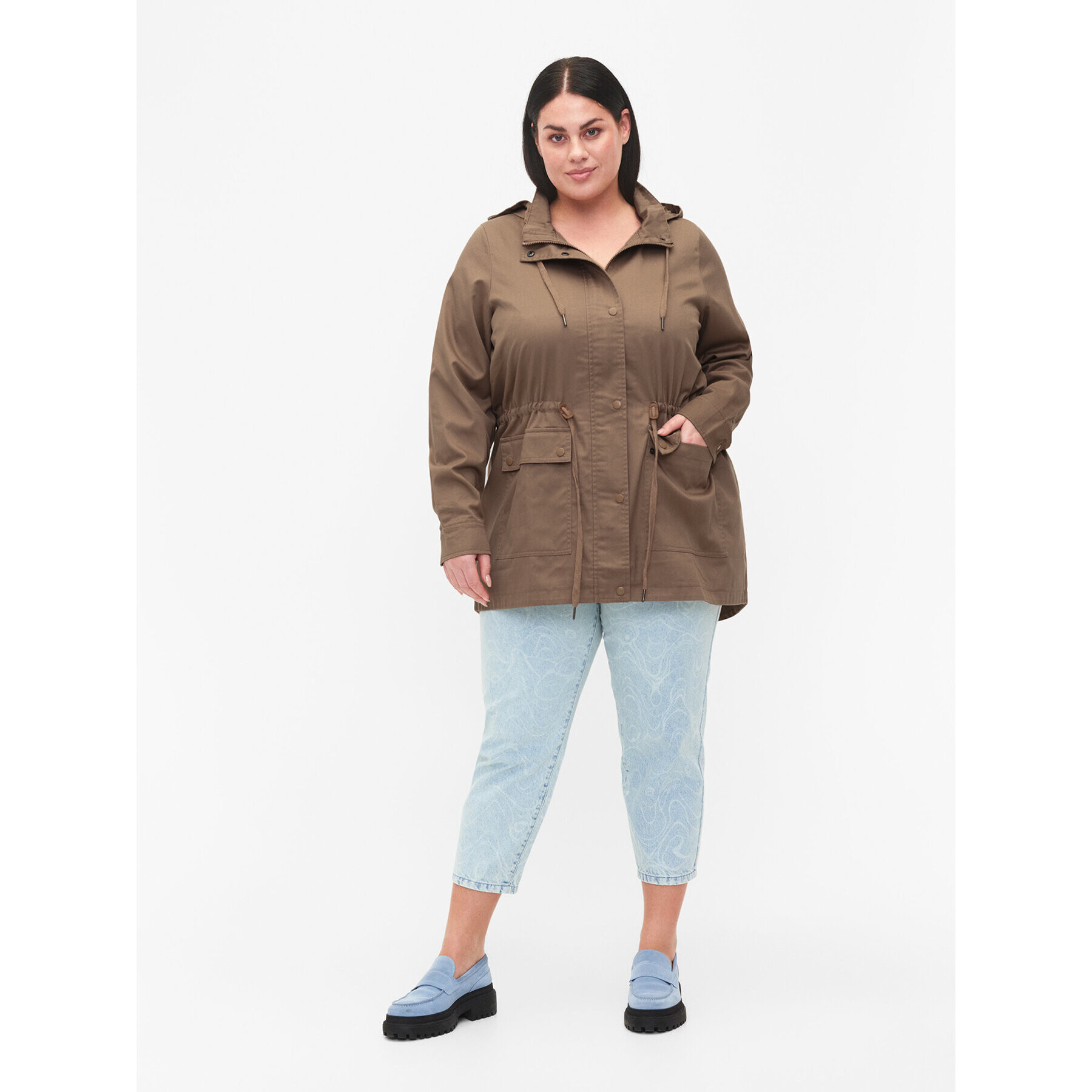 Zizzi Parka M52606G Hnědá Regular Fit - Pepit.cz