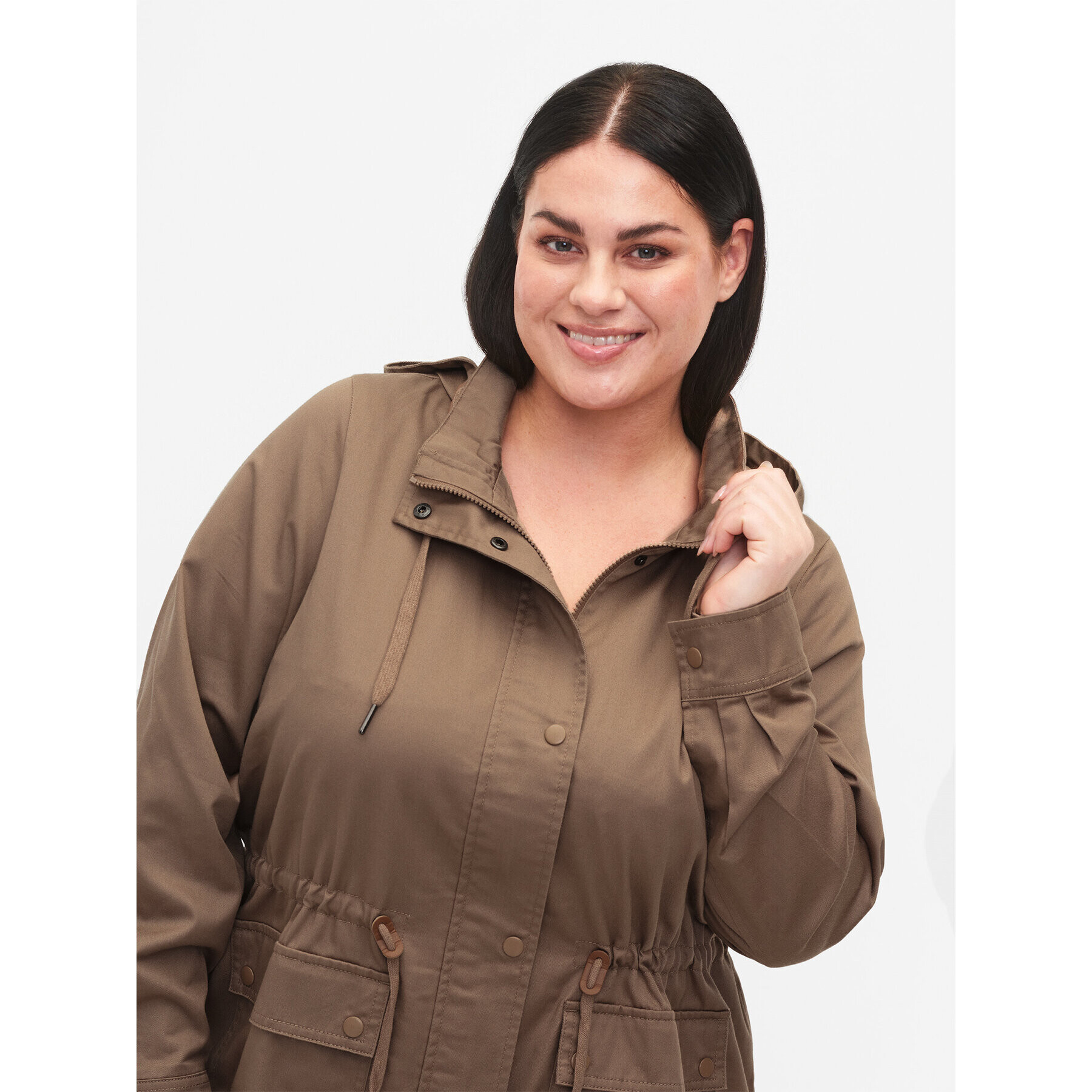 Zizzi Parka M52606G Hnědá Regular Fit - Pepit.cz