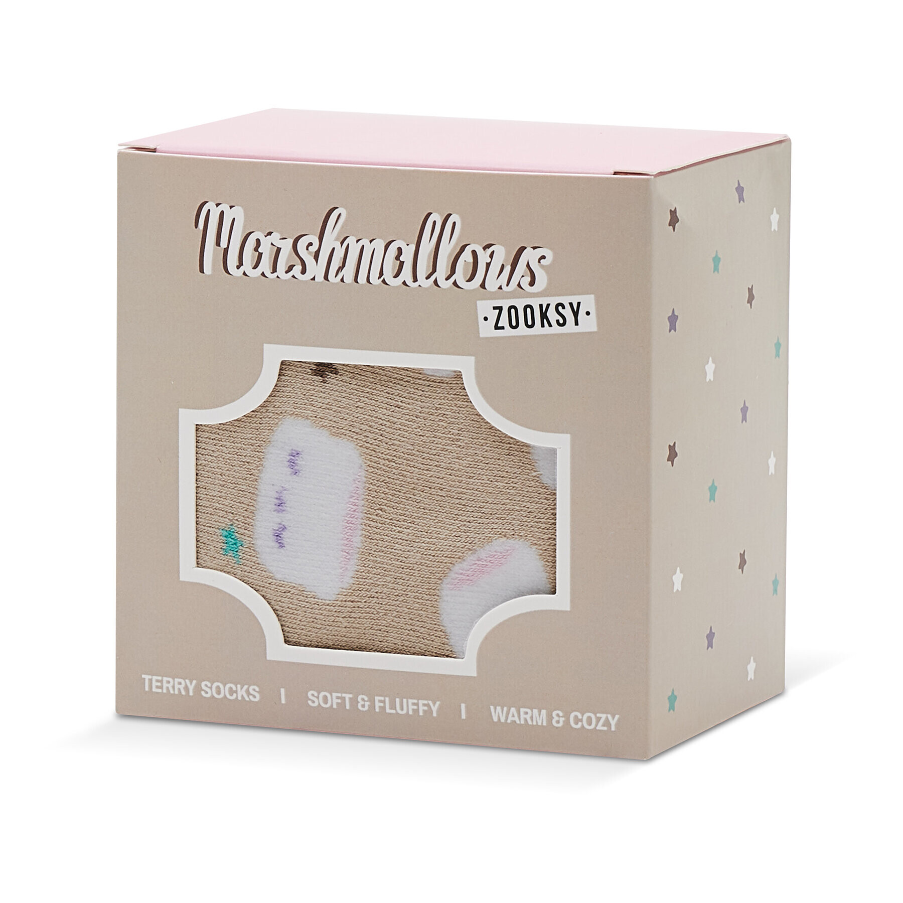 Zooksy Dámské klasické ponožky Warm Winter Marshmallows Béžová - Pepit.cz